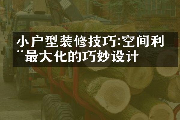 小户型装修技巧:空间利用最大化的巧妙设计