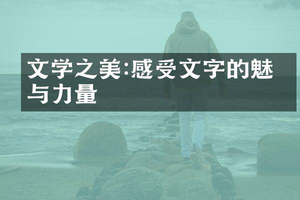 文学之美:感受文字的魅力与力量